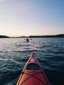tip of a kayak in the ocean - Victoria lifestyle