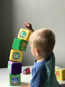toddler stacking blocks