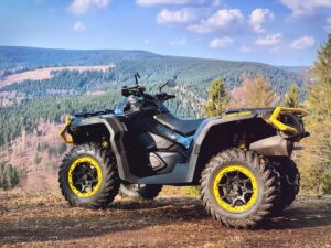 parked ATV outdoors