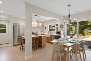 Bayside Cottage interior of home dining and kitchen
